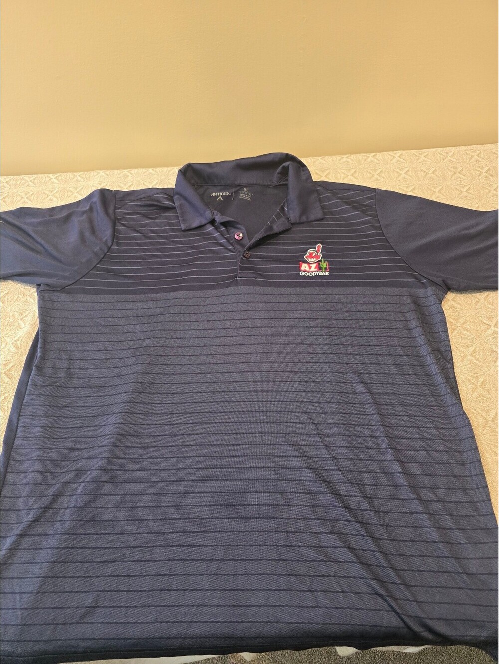 Antigua XL Navy Blue AZ Goodyear Polo Shirt